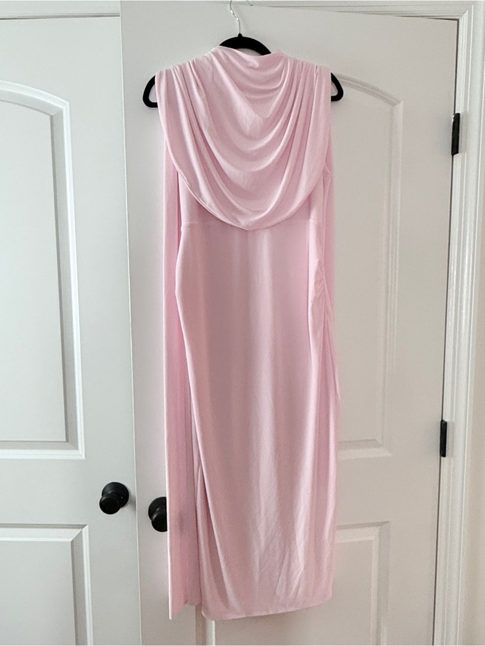 Club L London Milaine Light Pink Maternity Dress with Cape Sleeves